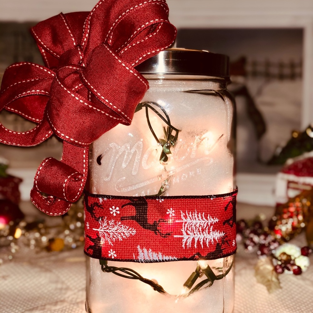 Light up Holiday Jar